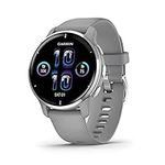 Garmin Venu 2 Plus GPS Smartwatch with All-day Health Monitoring and Voice Functionality, Powder Grey (Renewed)