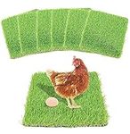 LXTaoler Chicken Nesting Pads, 6 pack Washable Nesting Pads for Chicken Coop, Artificial Grass Chicken Bedding Rug Carpet Synthetic for Garden Lawn Indoor Outdoor-12x12 inch