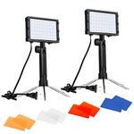 Emart 60 LED Continuous Portable Photography Lighting Kit for Table Top Photo Video Studio Light Lamp with Color Filters