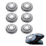 SH60/72 Replacement Heads Compatible with Philips Norelco Electric Shaver for Series 6000 S6810/82, S6850/85, S6880/81, SH60 Replacement Blades for Norelco Razors Series 6000, Upgraded Blade 6-Pack