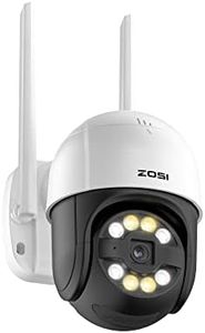 ZOSI 2K WiFi 360 PTZ Security Camera,Plug-in Power,3MP Pan/Tilt Outdoor Camera,Person Vehicle Detection,2-Way Audio,Floodlight Siren,Weatherproof IP Cam for Home Surveillance