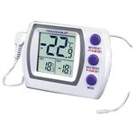 Digi-Sense Calibrated Jumbo Refrigerator/Freezer Thermometer, Wire Probe