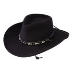 Stetson Men's Santa Fe Crushable Wool Hat - 7 1/4 - Black