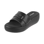 Metro Women Black Wedge Heel Fashion Slip-on Sandal UK/6 EU/39 (34-176)