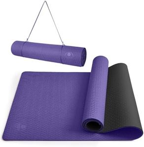 IUGA Yoga Mat Non Slip Textured Surface, Reversible Dual Color, Eco Friendly Yoga Mat with Carrying Strap, Thick Exercise & Workout Mat for Yoga, Pilates and Fitness (72"x 24"x 6mm )
