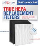 LifeSupplyUSA Complete Replacement Filter Set (1 True HEPA Air Cleaner Replacement Filter + 4 Carbon Filters) Compatible with Winix Size 25 P450 B451 Filter E Air Purifiers