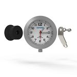 Oxford OX560 Motorcycle Analogue Clock Silver