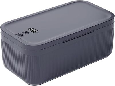 Lockable Storage Box with Combination Code, Multi-Use Medicine & Phone Lock Box for Food, Snacks, Medications, Office, Home, School, Travel, Portable Safe for Personal Items (Dark Blue)