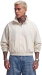 NeoStride Mens Plaid Zip Up Bomber Jacket Vintage Retro Harrington Track
