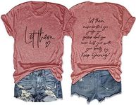 Let Them Misunderstand You T Shirts Womens Funny Letter Graphic Casual Short Sleeve Tops (1PC Printed Front and Back)