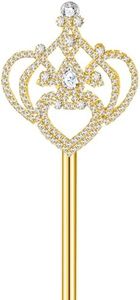 CiBiZi Fairy Princess Wands Alloy Magic Wands Queen King Costume Scepter Wands for Pageant Role Play Wedding Halloween Prom