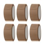 ANSIO Packing Tape - Parcel Tape - Tape - 6 Rolls (48mm x 66m) - Durable Brown Tape for Packing Boxes, Secure Packaging Tape for Moving House