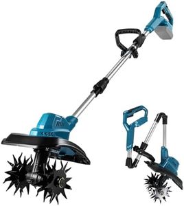 Akku Bodenhacke Motorhacke für Makita 18V (ohne Akku), 500W Bürstenloser Motor, 22cm Arbeitsbreite & 17cm Tiefe, 48 Robuste Stahlzinken, Leichte Elektro-Gartenfräse für Beete Hochbeete Gemüsegarten