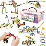 STEM Toys Kids Building Kit, 125 Pcs Educational Learning Set Construction Engineering Building Blocks for Ages 3 4 5 6 7 8 9 10 Year Old Boys Girls, Best Gift for Children Fun Creative Play