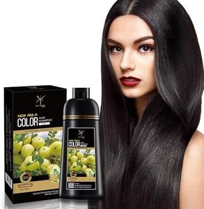 Hair color Shampoo to cover gray hair, Hair Dye, Hair color, instent Hair Color (Natural Black)