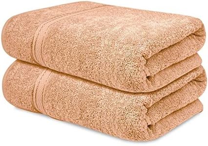 Avalon Towels Large Bath Towels, 60x30 Inches Bath Sheets Towels for Adults Beach Towels Oversized, 2 Pcs Extra Large Bath Towels, Light Weight & Absorbent Quick Dry Towel Oversized Peach Bath Towels