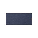 DailyObjects Premium Vegan Leather Mini Desk Mat Organiser | Anti-Skid | Anti-Slip | 63 * 28 cm | Reversible Desk Spread Turf Desk/Laptop Mat for Work from Home/Office/Gaming | Turf Felt - Blue