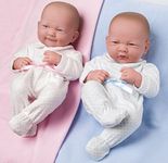 FRILLY LILY 18-20 inch Doll Twin Spotty Babygrow set in Pale Blue and Pink .Suitable for dolls such as 46 and 43 cm Baby Annabell and Alexander Chou Chou, and many Corolle and Gotz Dolls 45-50 cm