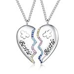 White Gold 925 Sterling Silver BFF 