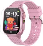 Goodatech Kids Smart Watch for Boys Girls, 1.54'' Smartwatch with 26 Puzzle Games,HD Camera,Video Music Player,Pedometer,Flashlight,Audio Book etc., Aluminum Case and Sport Band (Pink)