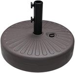 ABCCANOPY Patio Umbrella Base, 48.5lbs Capacity Fillable Market Patio Outdoor Heavy Duty Umbrella Stand(Brown)