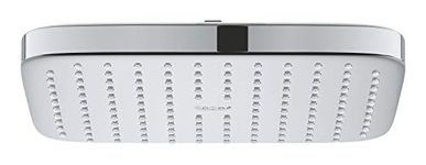 GROHE Vitalio Comfort 250 - Cube Shower Head with Relaxing Rain Spray (Anti-Limescale System, Min. Recommended Pressure 1.0 bar, Water Saving 9.5 l/min Flow Limiter), Size 25 x 25 cm, Chrome, 26695000