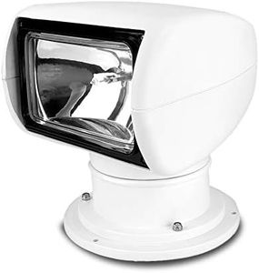 DOACT Feux de Recherche pour Bateaux Lumière Projecteur à Distance Contrôle de Bateau Hid Spot Navigation Led Marine 12V 100W 2500lm Projecteur étanche Projecteurs de Camion,