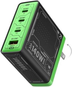 Mfish 140W USB C Charger, 4-Port GaN Charger Block, Foldable Fast Laptop Charger Power Adapter for MacBook Pro/Air, iPad Pro, iPhone 16 Pro, Galaxy S25/S24, Steam Deck, Google Pixelbook, and Tablet