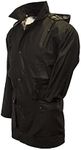 Walker & Hawkes - Mens Unpadded Wax Jacket Countrywear Hunting Waxed Coat - Black - Medium