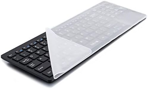 kwmobile Protection pour Clavier Compatible avec 15" - 17" Laptop/Notebook/Ultrabook - Housse Universelle pour Clavier d'ordinateur en Silicone - Transparent