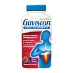 Gaviscon Regular Strength Tablets - 100 Count - Chewable Foaming Antacid Tablets for Day and Night Heartburn Relief, Acid Reflux and GERD Relief, Fruit Blend - Free of Aluminum, Lactose and Gluten