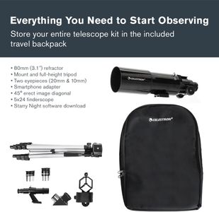 Celestron Travel Scope 80mm Portable Telescope – Compact Refractor