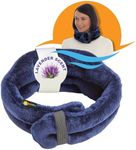 SunnyBay Microwave Heating Pad, Microwavable Heated Neck and Shoulder Wrap with Wide Neck Coverage, Hands-Free Moist Aromatherapy Hot Pack with Lavender, 26x7 Inches, 2.5 lbs, Navy Blue