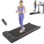 Under Desk Treadmill Electric Portable Walkstation Installation Free for Home Office Use, Slim Flat and LED Display, Walking Jogging with Remote Control