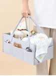 Auvella Baby Diaper Caddy Organizer, Newborn baby product, Surprise Gifts for baby shower, Modern Mother, Storage Bag, Hospital Bag, Multipurpose Bag, Travel Basket for infants, Felt