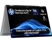 HP OmniBook X Flip NGAI 14" Laptop | CoPilot+ PC | Intel® Core™ Ultra 7-256V Processor | 16GB RAM | 1TB SSD | Intel® Arc™ 140V | 3K OLED Touchscreen | Up to 17.75Hr Battery | Windows 11 | 14-fm0001sa