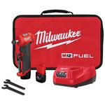 Milwaukee 2485-22 M12 Fuel Right Angle Die Grinder with 2 Battery and Charger Kit