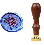 YGHM YGHM Leaf Plant Nature Wax Seal Stamp Elegangt Natural Rosewood Handle Sealing Wax Stamp Kit Gift Wine Package Wedding Invitations Card Envelope Letters Seal Stamp