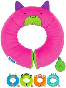 Trunki Cojín Cervical Coche Niños con Mentonera | Cojín Cuello Viaje Niños Ideal para Coche, Avión, Bicicleta o Cochecito | Reposacabezas Coche Niño y Niña | Cojín Yondi | Betsy (Rosado)