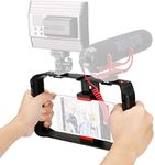 SHOPEE Branded Smartphone Video Rig, Phone Movies Mount Handle Grip Stabilizer, Filmmaking Recording Rig Case For Video Maker Filmmaker Videographer - Fits iPhone , Samsung, And All Phones, Black