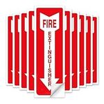 Fire Extinguisher Sign Stickers, 4" X 12" Permanent Adhesive Label For Indoor Use, High Visibility Fire Extinguisher Sign Arrow