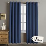 Navy, 52 by 84 Inches : RHF Blackout Thermal Insulated Curtain - Antique Bronze Grommet Top for Bedroom or Living Room 52W by 84L Inches-Navy