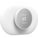 elago Wall Plate Cover Plus Compatible with Google Nest Thermostat 2020 [White]- Hard ABS Material, Matt Finish, Oval Design, 4th Generation, Easy Installation