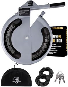 Tevlaphee Steering Wheel Lock Anti-Theft Device Heavy Duty Car Steering Wheel Lock Full Cover Universal Anti Car Theft Device Good Car Security Anti Theft for Cars Truck with 3 Keys(Silver)