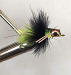 Wild Water Fly Fishing Snub Nose Slider Panfish Popper, Qty. 4 (6, Frog Pattern)