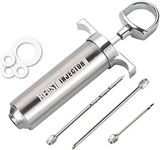 Grill BEAST - 304 Stainless Steel Meat Injector Kit with 2-oz Large Capacity Barrel and 3 Professional Marinade Needles