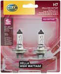 HELLA H7 100WTB High Wattage Bulbs, 12V, 2 Pack