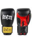 Benlee Rocky Marciano Leather Boxing Gloves Fighter - Black/Red, 8oz