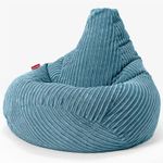 Lounge Pug - CORD - Bean Bag Chairs - HIGHBACK Gaming Chair Beanbag UK - Aegean Blue