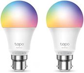 TP-Link Tapo Smart Bulb, Smart WiFi LED Light, B22, 8.7W, Compatible with Alexa(Echo and Echo Dot), Google Home, Colour-Changeable, No Hub Required - Tapo L530B(2-Pack)[Energy Class A+] (UK Version)